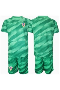 Kroatia Keeper Babyklær Borte Fotballdrakt til barn EM 2024 Korte ermer (+ Korte bukser)
